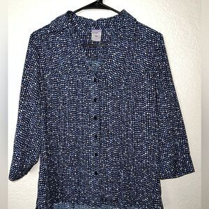 ❄️ LAURA SCOTT BLUE 3/4 SLEEVE TOP SIZE MEDIUM